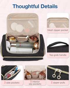 Bolsa de Aseo de Viaje Colgante de Gran Capacidad, Resistente al Agua, con Múltiples Bolsillos para Maquillaje y Artículos de Aseo - Product Image 5