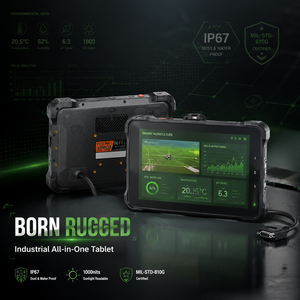 Tablette robuste Linux 10,1 pouces NXP <span class=keywords><strong>I</strong></span>.MX 8M 1000 IP67 GPS 4G LTE WiFi CANBus USB Capacitive pour l'agriculture intelligente et la navigation de tracteurs - Product Image 1
