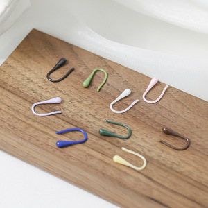 Ceramic U-Shaped Ear Hooks Hypoallergenic For Pierced Ears <b>Sleeping</b> Jewelry Gift Pink White Black Green Yellow Purple - Product Image 3