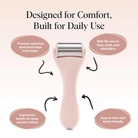 Rouleau de massage facial en acier inoxydable personnalisé avec logo pour rafraîchir la peau, réduire les gonflements, les maux de tête et soulager les irritations