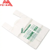 Sacs de courses en plastique biodégradables, pratiques, robustes, avec poignées, personnalisés, grands sacs de courses en plastique