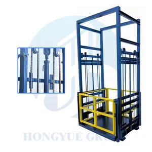 Warehouse small lifting platform, hydraulic monorail freight elevator, fixed hydraulic lifting platform