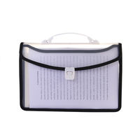 Classeur en plastique pour dossiers A4, pièces, enveloppes extensibles, porte-documents avec bouton pression à fermeture, grande pochette étanche