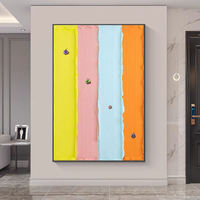 Décoration murale moderne faite à la main, grande toile abstraite 3D texturée au couteau, tableau sportif vert de court de tennis, peinture à l'huile, cadeau