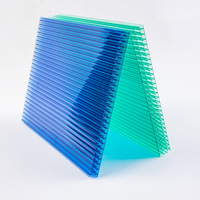Pleine maison 8MM 10MM 12MM Polycarbonate cellulaire toit panneau matériel Transparent Polycarbonate creux feuille pour serre