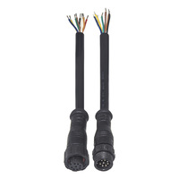 Connecteurs et câbles électriques M12 en cuivre, 2 à 5 broches, solution de faisceau de câbles pour éclairage LED et applications électriques
