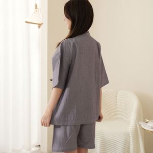 100% Cotton Customized Homewear Sleepwear <b>Cardigan</b> Kimono Yukata Cotton Bathrobe Nightwear - Product Image 5