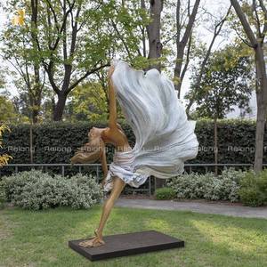 Statue de décor de parc de jardin extérieur de taille réelle moderne sculpture dansante en bronze - Product Image 2