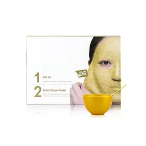 Großhandel Bio-Gesichts maske Private Label vegane Anti-Falten-Gesichts kollagen 24 Karat Gold Peeling-Maske