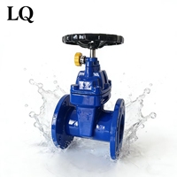 Vanne à opercule GGG50 à emboîtement, pour tuyaux PVC souterrains, avec commande par volant, vanne à opercule à siège souple DI.