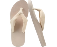 Tongs d'été en tissu pour femmes KuaiLu, soutien de la voûte plantaire, orthopédiques, semelle intérieure antidérapante, doublure EVA, semelle extérieure en caoutchouc, beige, taille 38