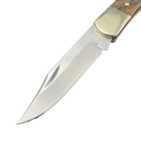 Haute qualité classique 110 extérieur pliant chasse couteau de poche en laiton manche en bois lame en acier inoxydable pour Camping-vente en gros