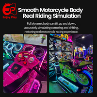 Simulateur de conduite de moto à monnayeur pour divertissement intérieur, avec fonction de vibration corporelle, machine de jeu de course d'arcade, construction métallique