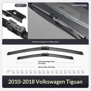 Limpiaparabrisas para <span class=keywords><strong>Volkswagen</strong></span> <span class=keywords><strong>Tiguan</strong></span> <span class=keywords><strong>2010</strong></span>-2012/2013, de Alta Definición, sin Marco, de Caucho Natural, Delanteros y Traseros, OLIVER - Product Image 2