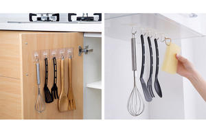 Popular Large Loading Capacity Simple Design Transparent Bathroom Kitchen <b>Adhesive</b> <b>Wall</b> Hanger <b>Hook</b> <b>Wall</b> <b>Hook</b> - Product Image 6