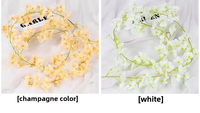 Bunga Sakura Tiruan Grosir, Untaian Bunga Sutra+Plastik 1.8m Gaya Alami Langsung dari Pabrik untuk Dekorasi Langit-langit Dalam Ruangan