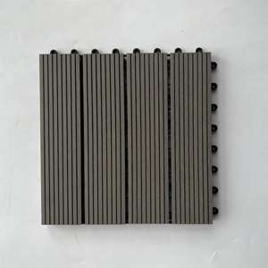 Azulejo de madera de plástico de interbloqueo de ingeniería veneciano <span class=keywords><strong>alberca</strong></span> terrazas cubiertas de carbón de bambú suelo estriado de madera dura - Product Image 2