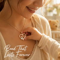LUOYUNE Collier de luxe en opale en forme de cœur plaqué or 18 carats avec pendentif cœur pour maman, cadeau d'anniversaire pour femme, bijoux tendance pour elle