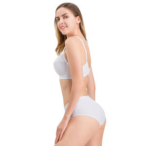 Senza fili di Cotone <span class=keywords><strong>Reggiseno</strong></span> Senza Fodera Traspirante Tazza Piena Cinghia Larga Chiusura Posteriore <span class=keywords><strong>Trasparente</strong></span> Del <span class=keywords><strong>Reggiseno</strong></span> di Cotone - Product Image 2