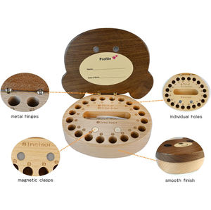 Las cajas <span class=keywords><strong>de</strong></span> madera del Hada <span class=keywords><strong>de</strong></span> los dientes en forma <span class=keywords><strong>de</strong></span> oso son regalos <span class=keywords><strong>de</strong></span> cumpleaños ideales para niños y <span class=keywords><strong>niñas</strong></span> recién nacidos que han perdido dientes y han tenido su primer - Product Image 2