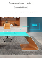 Ensemble Bureau et Chaise de Direction de Luxe, Design Minimaliste, pour Manager, par Mobilier de Bureau
