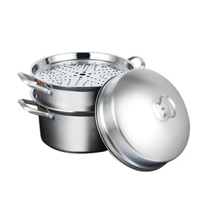 Zhenneng superventas 26cm doble fondo <span class=keywords><strong>3</strong></span> capas de acero inoxidable utensilios de cocina multifunción al por mayor vapor y olla de cocina - Product Image 1