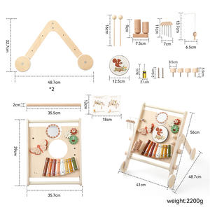 <span class=keywords><strong>Chariot</strong></span> d'intelligence multifonctionnel Montessori Offre Spéciale Outil d'apprentissage <span class=keywords><strong>de</strong></span> jeu parfait pour les bébés <span class=keywords><strong>de</strong></span> 0 à 3 ans Poussette avec fonctions musicales - Product Image 6