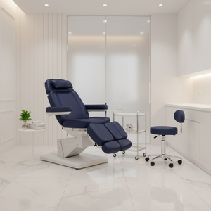 ชุดอุปกรณ์เสริมความงามสีฟ้าสำหรับร้านเสริมสวย  พร้อมเตียงนวดไฟฟ้า <span class=keywords><strong>3</strong></span> มอเตอร์ สำหรับผู้เชี่ยวชาญด้านความงาม  ใช้สำหรับทำทรีตเมนต์หน้า  ทำเล็บเท้า และดูแลสุขภาพเท้า - Product Image 1