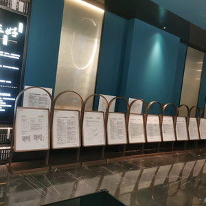 <span class=keywords><strong>Promotion</strong></span> Kt Board Display Rack Schmiedeeisen Beschilderung Poster Frame Boden stehendes Einkaufs zentrum Werbung Display Stand - Product Image 6