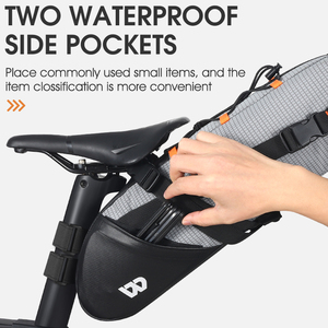 Sac de rangement étanche pour vélo, sacoche de selle pour bicyclette, cyclisme, moto vtt, feu arrière sûr, pour cyclisme la nuit, vente en gros, - Product Image 5