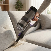 Aspirateur Balai Sans Fil Cyclonique OEM ODM 35KPA 600W, Sans Sac, Batterie Lithium-Ion, HEPA, Pour Maison et Voiture