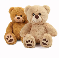 Peluche personnalisée en tissu épais, avec yeux et pieds brodés, en matière super douce, ours en peluche animal en tissu.