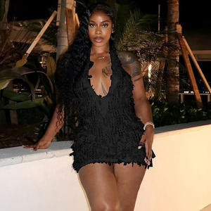 2024 abiti da sole alla moda Casual <span class=keywords><strong>Sexy</strong></span> scollo a V abito corto da ragazza senza maniche <span class=keywords><strong>abbigliamento</strong></span> estivo da <span class=keywords><strong>donna</strong></span> da <span class=keywords><strong>donna</strong></span> - Product Image 2