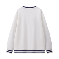 Sweat-shirt unisexe vintage rayé à col rond M087 350 grammes, pull en mélange coton-polyester, sweat-shirt vierge personnalisable pour uniforme
