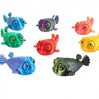 2026 Ornamen Ikan Puffer Lucu Cetak 3D Simulasi Mata, Hadiah Ulang Tahun Simulasi Anak, Kerajinan Dekorasi Rumah