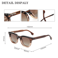 Lunettes de soleil de luxe faites à la main en acétate, style rétro rond, protection UV400, fabrication italienne, vente en gros directe d'usine, logo personnalisé