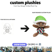 Porte-clés en peluche de bonhomme pain d'épices en coton, breloque de sac de Noël en peluche, vente directe usine, faible MOQ, OEM/ODM pour cadeaux de fêtes