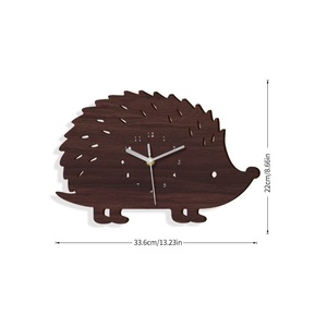 Mcc405 <span class=keywords><strong>HEDGEHOG</strong></span> Đồng hồ treo tường bằng gỗ hoạt hình treo tường cho phòng trẻ em/Khu vực ngủ-Đồng hồ sáng tạo yên tĩnh - Product Image 6