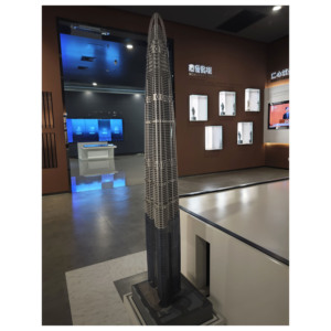 Modello di grattacielo emblematico a grande altezza, modello architettonico in scala, torre per uffici moderna, edificio commerciale urbano per il settore <span class=keywords><strong>immobiliare</strong></span> - Product Image 5