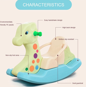 Famille jouets éducatifs préscolaires maternelle animaux en plastique cheval à bascule jouet pour <span class=keywords><strong>les</strong></span> enfants - Product Image 4