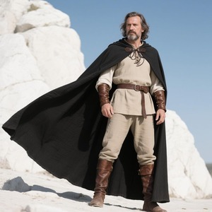 Cape à capuche vintage médiévale pour adultes, hommes et femmes, costume de chevalier pour cosplay, Halloween, carnaval, fête, costume de ranger de la Renaissance - Product Image 5