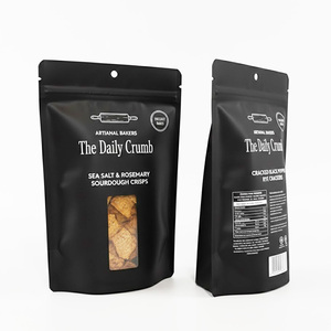 Sacs d'emballage alimentaire personnalisés imprimés avec fermeture éclair, pour bonbons, snacks, biscuits, gâteaux, sachets refermables avec fenêtre, pochettes alimentaires verticales - Product Image 3