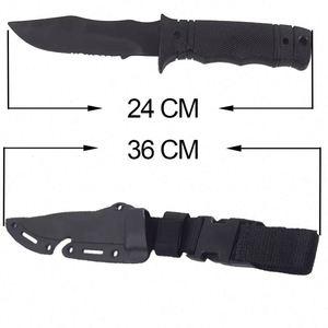 Couteaux tactiques d'extérieur en caoutchouc imitation baïonnette - Couteau de poche léger en ABS avec étui pour le camping, la randonnée et la nature sauvage - Product Image 4