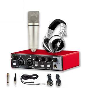 Interface Audio USB B-MD22P Professionnelle 2 Entrées 2 Sorties <span class=keywords><strong>Carte</strong></span> <span class=keywords><strong>Son</strong></span> d'Enregistrement <span class=keywords><strong>Studio</strong></span> pour Guitare - Product Image 2