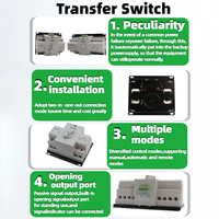Saklar Transfer Otomatis ATS Listrik Tiga Fasa 63A 100A 125A 2P 4P AC 230V Daya Ganda Manual Otomatis