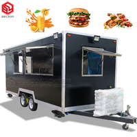 Cuisine mobile, remorque de restaurant, chariot à hot-dogs, camion de vente de pizzas, chariot à café, remorque alimentaire, camion alimentaire entièrement équipé