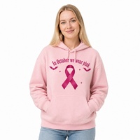 Sweat-shirt en coton pour femme, coupe oversize à épaules tombantes, motif graphique mignon chauve-souris et étoile, ruban rose, sensibilisation au cancer du sein, OEM