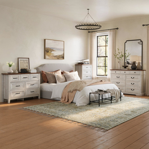 Cómoda de 7 cajones estilo rústico para dormitorio, cómoda ancha de madera para dormitorio - Product Image 2