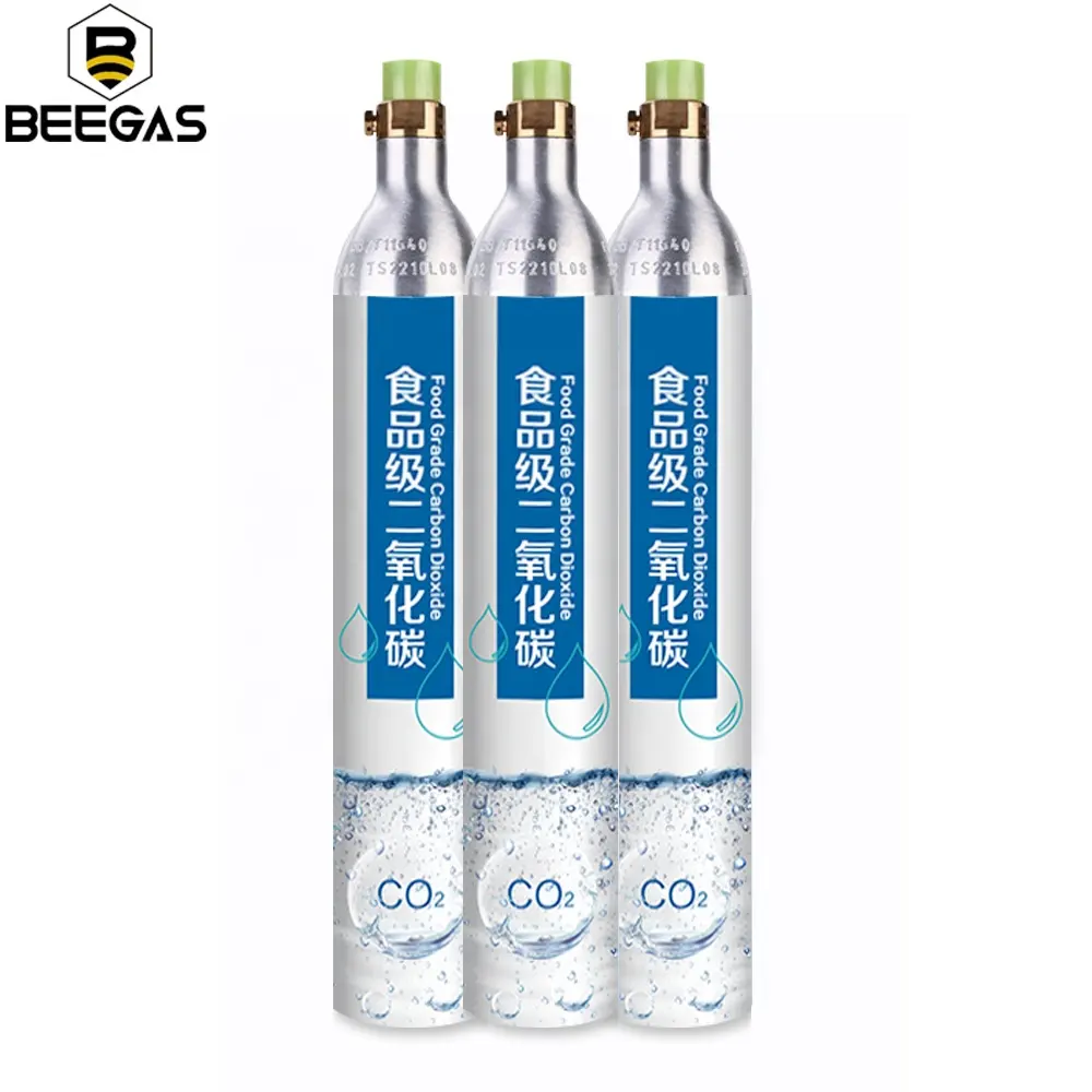 Gás do dióxido do carbono de 0,6l, refrigerante de alumínio inoxidável de co2 de alta pressão para refrigerantes