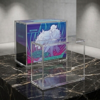 Boîte de Présentation Magnétique Écologique en Acrylique PMMA Transparente pour Coffret Dresseur d'élite (ETB) et Boîte de Boosters – Décoration Moderne pour Bureau